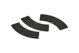 Black Rectangle Blank 4 Textured Oxidized Black Brass Rectangle Connectors With 2 Holes, Stamping Blanks (37x10x0.80mm) M098