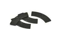 Black Rectangle Blank 4 Textured Oxidized Black Brass Rectangle Connectors With 2 Holes, Stamping Blanks (37x10x0.80mm) M098