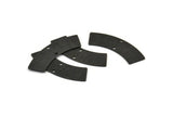 Black Rectangle Blank 4 Textured Oxidized Black Brass Rectangle Connectors With 2 Holes, Stamping Blanks (37x10x0.80mm) M098