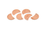 Copper Moon Charm, 12 Raw Copper Crescent Moon Charms With 1 Hole (13x8x0.70mm) M420