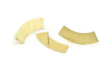 Brass Rectangle Earring, 6 Textured Raw Brass Rectangle Stud Earrings (37x10x0.80mm) M099 A1655