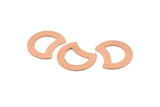 Copper Moon Blank, 12 Raw Copper Crescent Moon Stamping Blanks (20x15x0.70mm) M615
