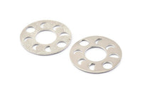Moon Phases Pendant, Silver Tone Brass Circle Pendants, Earring Findings (34x1mm) U113