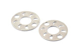 Moon Phases Pendant, Silver Tone Brass Circle Pendants, Earring Findings (34x1mm) U113