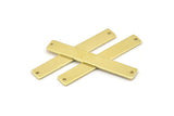 Brass Rectangle Bar, 12 Raw Brass Stamping Blanks With 2 Holes, Necklace Bar (41x6x0.90mm) M645