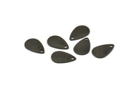 Siyah Damla Tılsımı, 1 Delikli 25 Oksitlenmiş Siyah Pirinç Damla Tılsımı, Bulgular (13x8mm) Brs 1988 A0235