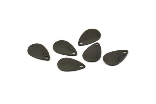 Siyah Damla Tılsımı, 1 Delikli 25 Oksitlenmiş Siyah Pirinç Damla Tılsımı, Bulgular (13x8mm) Brs 1988 A0235