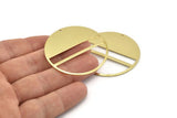 Brass Round Charm, 2 Raw Brass Round Charms With 1 Hole, Stamping Blanks (43x0.90mm) M656