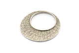 Silver Charm,  Hammered Charm, Antique Silver Plated, Silver Round, Hammered Circle Charm (40mm) U128