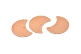 Copper Moon Charm, 10 Raw Copper Moon Charm With 1 Hole, Blanks, Findings (25x15x0.70mm) M710