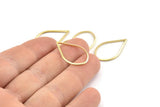 Brass Drop Connector, 25 Raw Brass Drop Connectors (26x16x1mm) A1698
