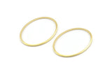 Brass Oval Connector, 25 Raw Brass Oval Connectors, Charms, Findings (30x23x1mm) A1708