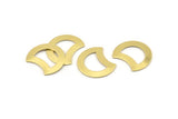 Brass Moon Blank, 12 Raw Brass Crescent Moon Stamping Blanks (20x15x0.70mm) M777