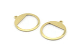 Brass Round Tag, 12 Raw Brass Round Charms With 1 Loop, Blanks (22x21x0.80mm) M989