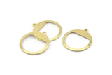 Brass Round Tag, 12 Raw Brass Round Charms With 1 Loop, Blanks (22x21x0.80mm) M989