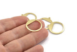 Brass Round Tag, 12 Raw Brass Round Charms With 1 Loop, Blanks (22x21x0.80mm) M989
