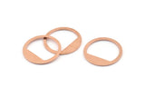 Copper Round Tag, 10 Raw Copper Round Stamping Blanks (21x0.90mm) M991