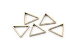 Silver Triangle Charm - 24 Antique Silver Plated Brass Triangle Charms (20mm) BS 1198 H1210