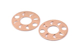 Moon Phases Pendant, Rose Gold Plated Brass Circle Pendants, Earring Findings (34x1mm) U113