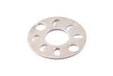 Moon Phases Pendant, Silver Tone Brass Circle Pendants, Earring Findings (34x1mm) U113