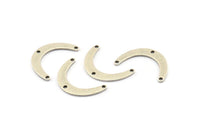 Silver Boomerang Charm, 24 Antique Silver Plated Brass Boomerang Connectors With 3 Holes, Findings (20x13x4x0.80mm) D1385