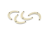 Silver Boomerang Charm, 24 Antique Silver Plated Brass Boomerang Connectors With 3 Holes, Findings (20x13x4x0.80mm) D1385