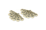 Silver Peacock Charm, 20 Antique Silver Plated Brass Peacock Charms With 1 Hole (22mm) Brs 464 A0204