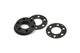 Black Star Connector, 12 Oxidized Black Brass Star Pentagram Connectors With 2 Holes (20mm) A0195