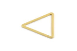Gold Triangle Charm, 2 Gold Plated Brass Triangle Connectors (33x29x2x1mm) D1022 Q0996