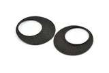 Black Charm,  Hammered Charm, Oxidized Black Brass, Black Round, Hammered Circle Charm (40mm) U128