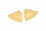 Brass Triangle Charm, 12 Raw Brass Triangle Charms With 1 Hole, Earrings, Pendants (28x25x0.50mm) D0720