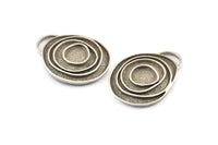 Silver Charm, Antique Silver, Silver Pendants, Charm Pendants - Pad Size 11mm (38x29x2.5mm) U065