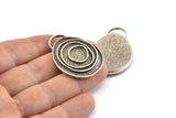 Silver Charm, Antique Silver, Silver Pendants, Charm Pendants - Pad Size 11mm (38x29x2.5mm) U065