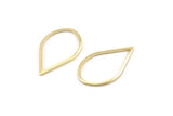 Brass Drop Connector, 25 Raw Brass Drop Connectors (26x16x1mm) A1698