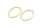 Brass Oval Connector, 25 Raw Brass Oval Connectors, Charms, Findings (26x19x1mm) A1707
