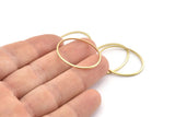 Brass Oval Connector, 25 Raw Brass Oval Connectors, Charms, Findings (30x23x1mm) A1708