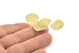 Semi Circle Charm, 12 Raw Brass Half Moon Blanks With 1 Hole (18x14x0.90mm) M982
