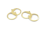 Brass Round Tag, 12 Raw Brass Round Charms With 1 Loop, Blanks (22x21x0.80mm) M989