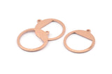 Copper Round Charm, 10 Raw Copper Round Charms With 1 Loop, Stamping Blanks (21x23x0.90mm) M993