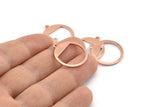 Copper Round Charm, 10 Raw Copper Round Charms With 1 Loop, Stamping Blanks (21x23x0.90mm) M993