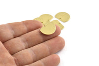 Semi Circle Charm, 12 Raw Brass Half Moon Blanks With 1 Hole, Earrings, Pendants (18x14x0.90mm) D0707