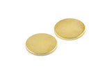 Brass Round Blank, 6 Raw Brass Cabochon Tags, Stamping Tags (18x1.5mm) Y194