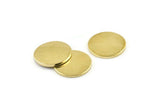 Brass Round Blank, 6 Raw Brass Cabochon Tags, Stamping Tags (18x1.5mm) Y194