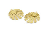 Brass Sun Charm, Raw Brass Rising Sun Flag Charms With 1 Loop (32x28x1.2mm) N1428