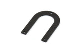 Black Geometric Charm, 6 Oxidized Black Brass U Shaped Pendants With 3 Holes, Charms, Findings (28x20x0.80mm) D0606 H1363