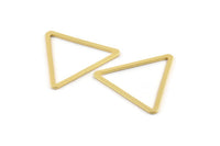 Gold Triangle Charm, 2 Gold Plated Brass Triangle Connectors (33x29x2x1mm) D1022 Q0996