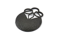 Siyah Kolye, Oksitlenmiş Siyah, Siyah Tılsımlar, Çekiçlenmiş Tılsım, Bulgular (38x30x0,8 mm) U064