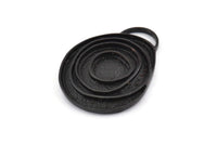Black Charm, Oxidized Black Brass, Black Pendants, Charm Pendants - Pad Size 11mm (38x29x2.5mm) U065