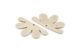 Silver Daisy Charm, 4 Antique Silver Plated Brass Flower Charms With 1 Hole, Pendants (34x17x0.80mm) D1364 H1385