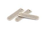 Silver Necklace Bar, 4 Textured Antique Silver Plated Brass Stamping Blanks With 1 Hole, Pendants, Charms (35x9x1mm) D1395